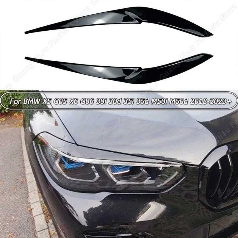 

Автомобильные фары, подводка для глаз, блеск, фотонастройка, ABS для BMW X5 G05 X6 G06 30i 30d 35i 35d M50i M50d 2018-2023 +
