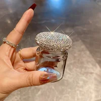 High-End Glass Storage Bottle Artificial Diamond-Encrusted Empty Bottle Portable Gold Bean Mini Object Storage Jar 2