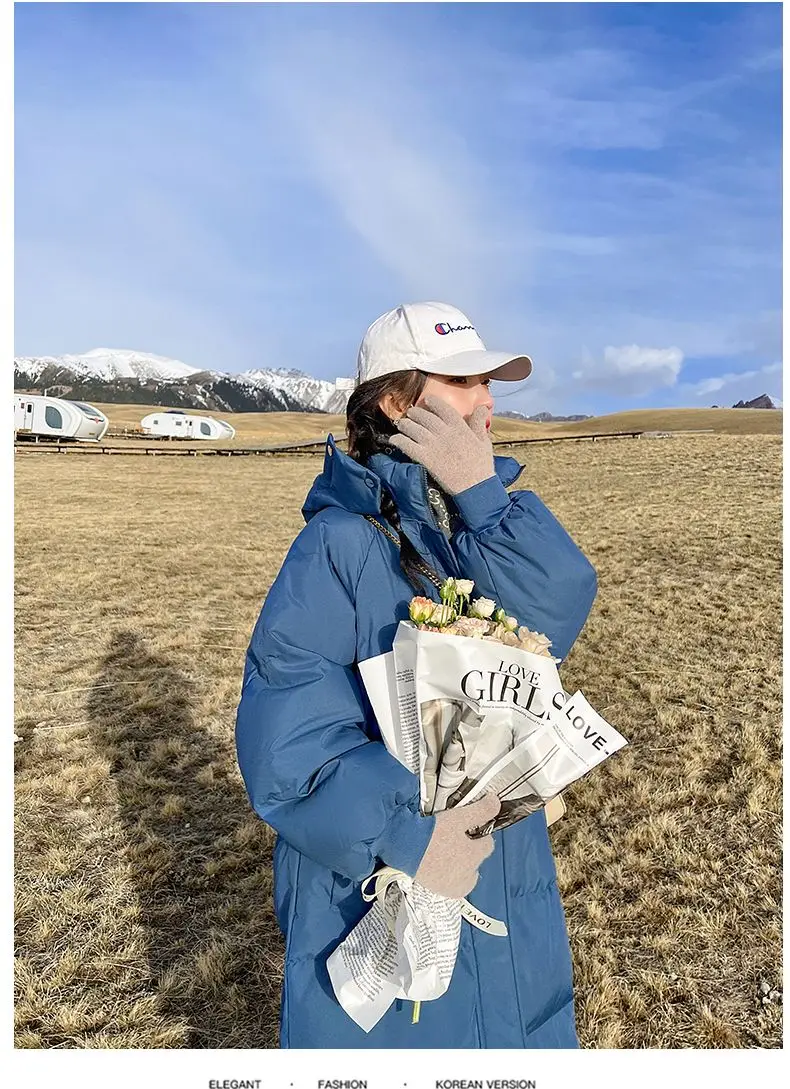 2023 nuove donne piumino di cotone giacca invernale femminile versione di media lunghezza parka sciolto spesso caldo capispalla con cappuccio moda soprabito