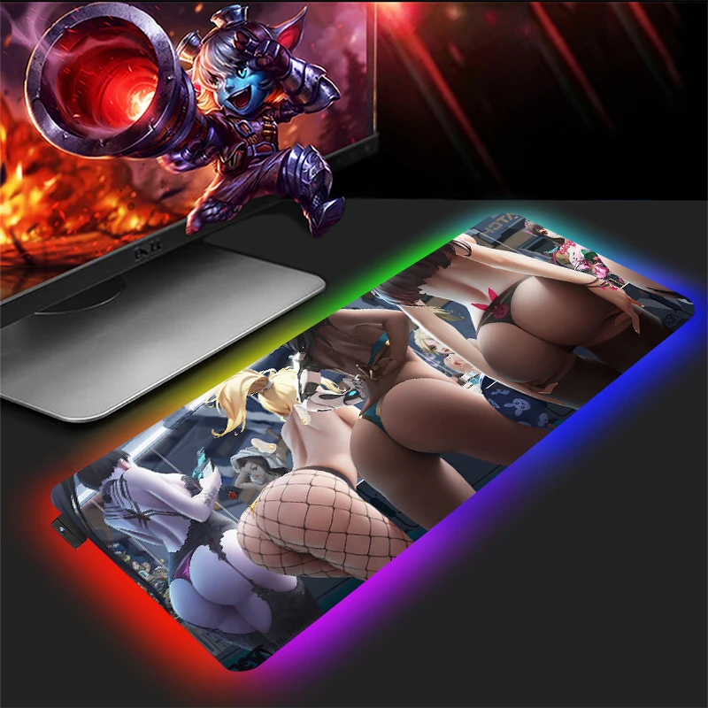 RGB Xxl Mouse Pad Overwatch Rubber Keyboard Backlit Extended Large Mousepad Anime Desk Mat Gamer Cabinet Kawaii Mats Computer Pc