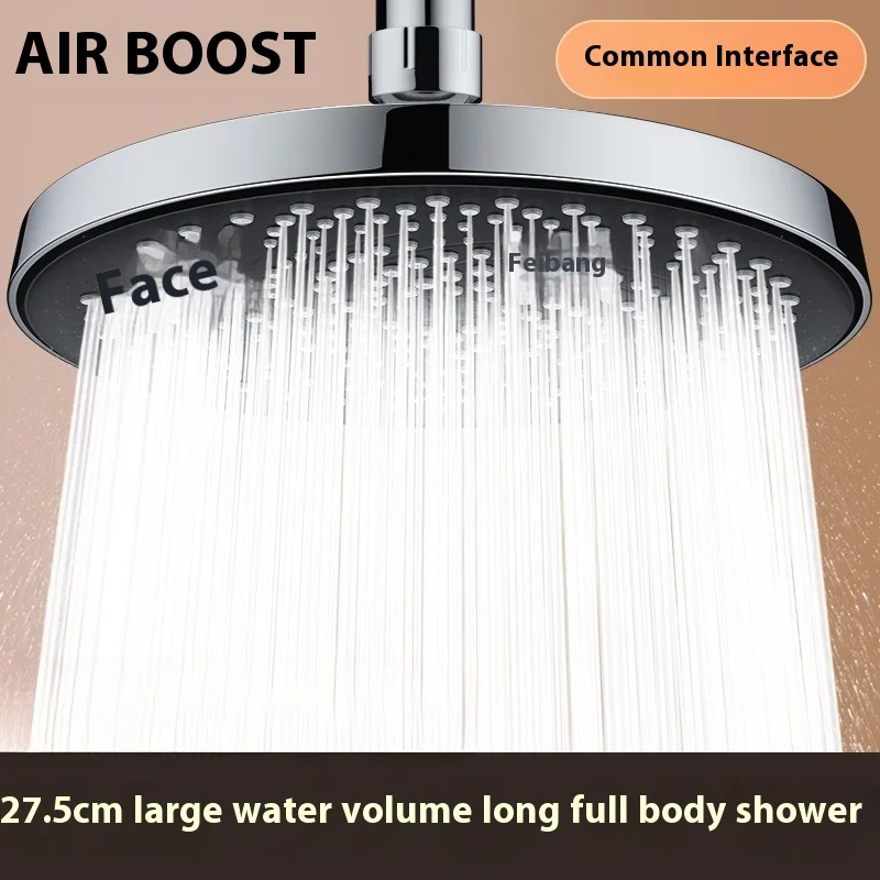 ฝักบัวแรงดันสูงด้านบนสเปรย์หัวฝักบัวขนาดใหญ่, ก๊อกน้ําฝักบัวในห้องน้ําพร้อมหัวฝักบัวแรงดันน้ําขนาดใหญ่ 1