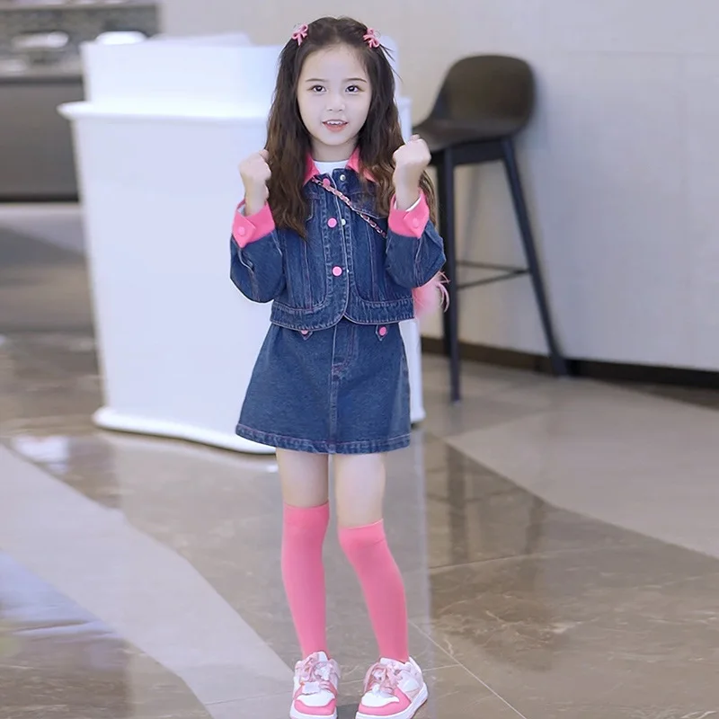 

Kids Clothes Denim Baby Girl Boutique Birthday Party Clothing Set Jeans