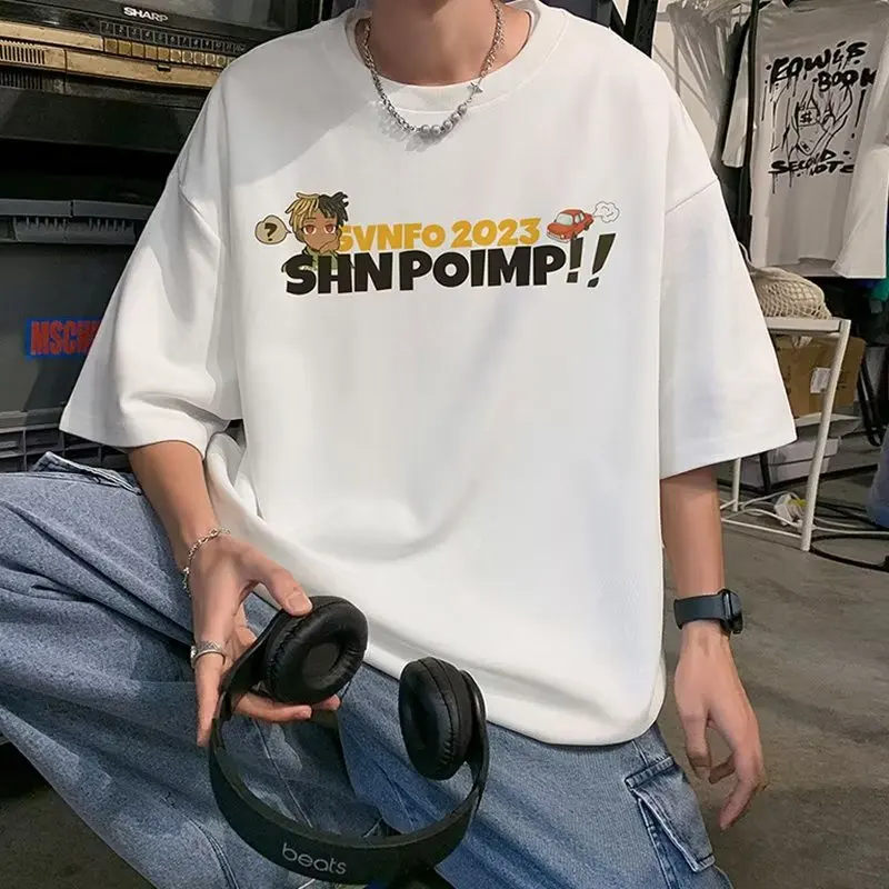 

Hip Hop Men's Cotton T-shirt Man Fashion Harajuku Tops Short Sleeve Tee Y2k Clothing Male Original Hentai Anime T Shirt For Men