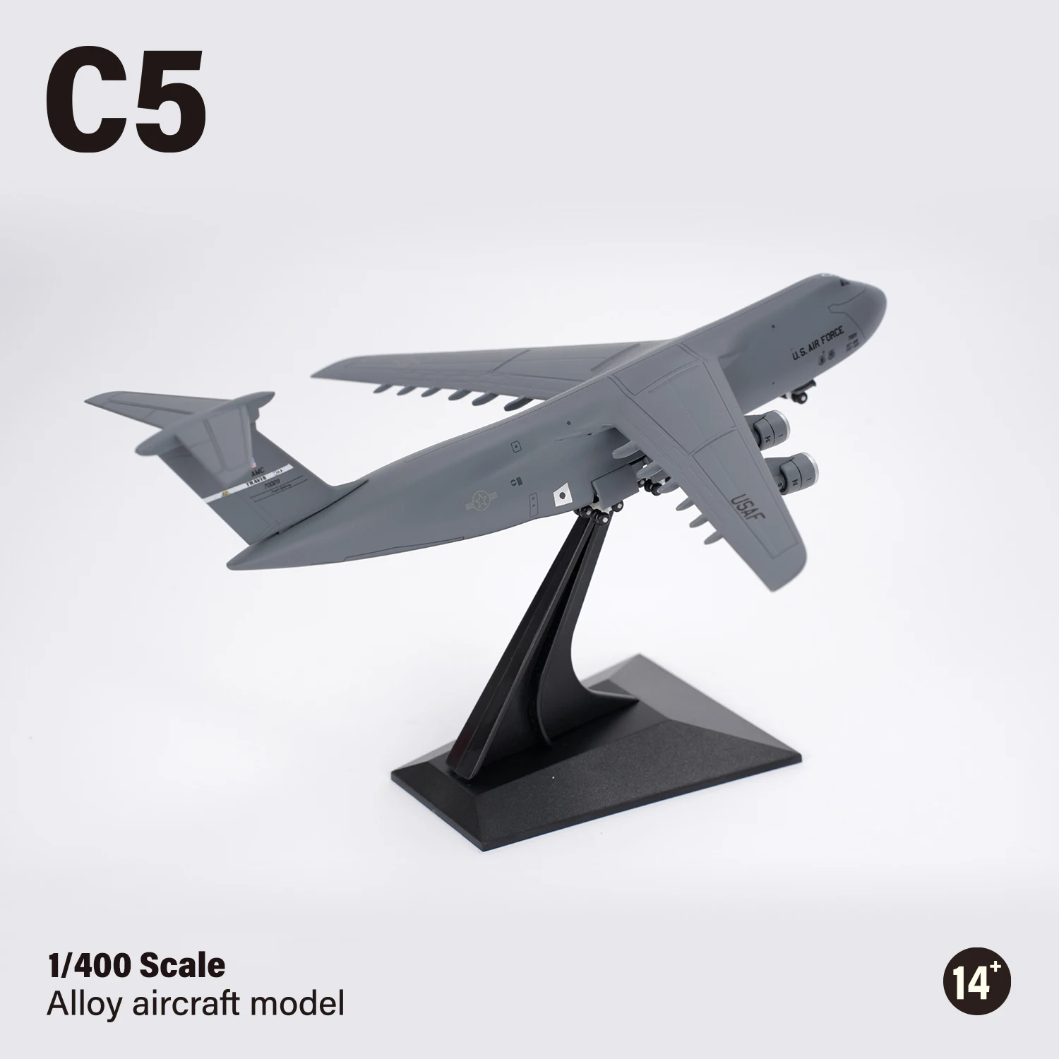 1/400 合金 C-5 ギャラクシー軍用輸送機モデル USAF 飛行機