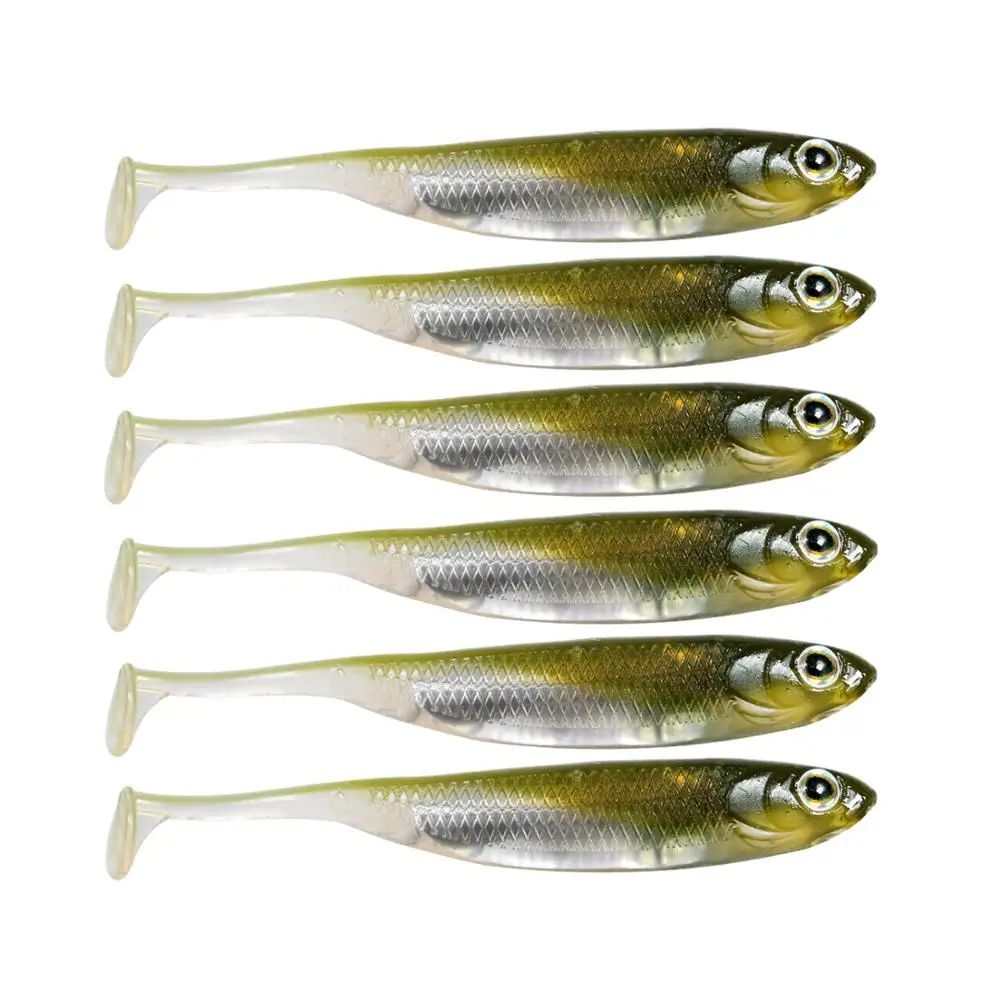 45 Esche Artificiali Morbide In Silicone Per Pesca – Gamberi, Gamberetti E Vermi Con Gancio 3D – A Lento Affondamento – Per Spigola, Acqua Dolce E Salata – Scatola Rigida Inclusa - 2