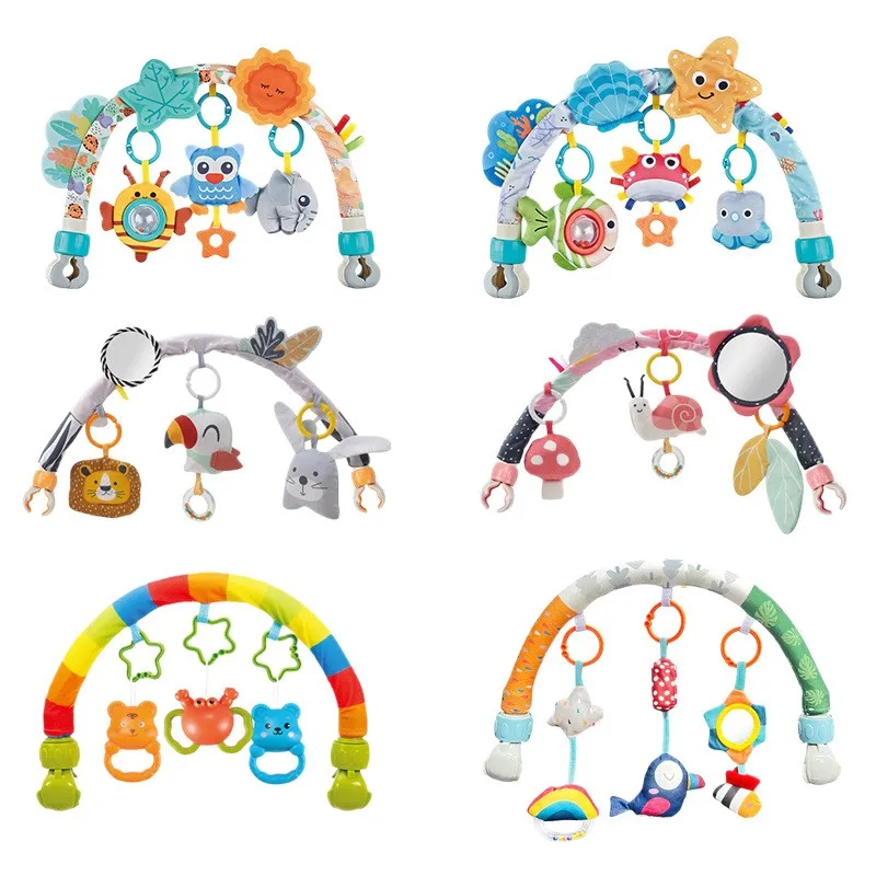 Baby Stroller Arch Toys Bouncer Toy Pram Activity Arch Toys Fine Motor Skills Toys Sensory Development Arch Baby Car Seat Toys - 5