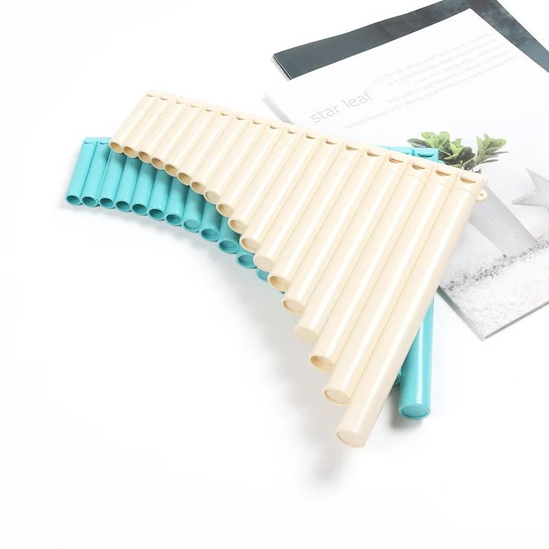 Pan Flute 18 Pipes Instrument Key of C For Student Beginners With Carrying Bag User Manual