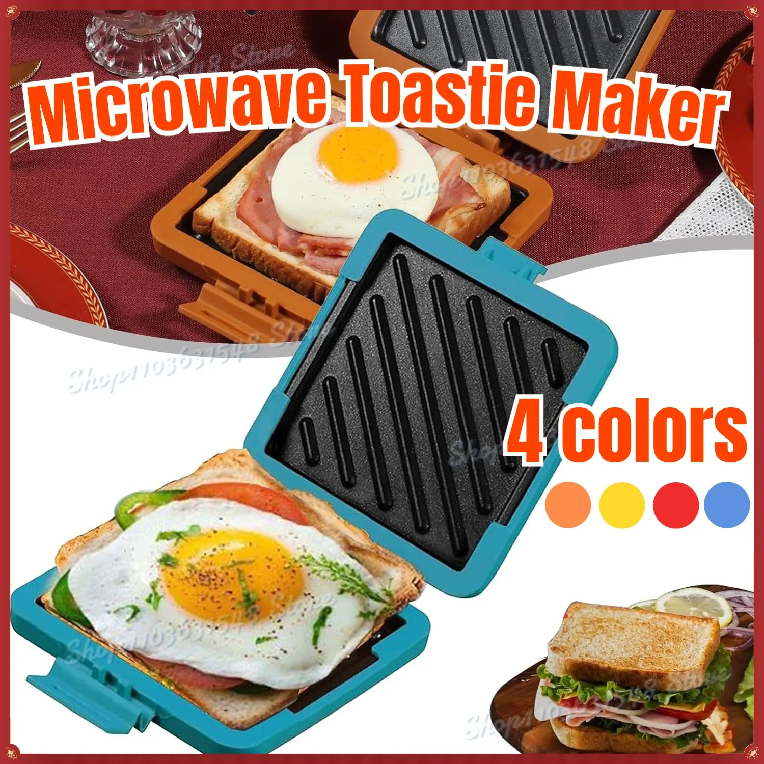 Microwave Toastie Maker-Micro Munchy, Microwave Toastie Sandwich Maker,Mini Breakfast Sandwich Maker Cooked,Time Saving,Fast