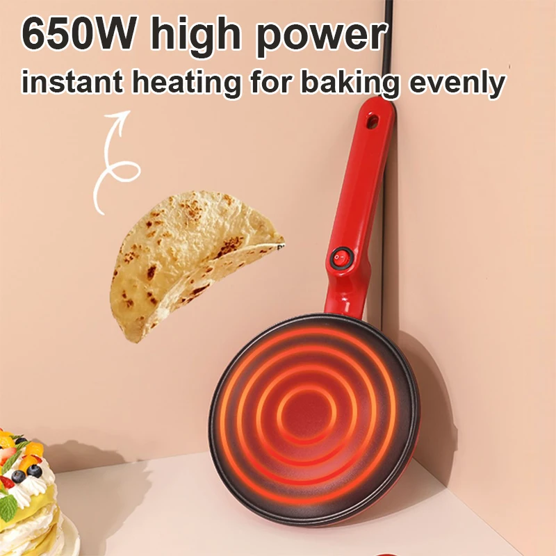 Non-stick Pancake Machine Electric Crepe Maker Baking Pan Spring Rolls Cake Pie Cooker Pizza Griddle Grill Pastry Heating Plate 2