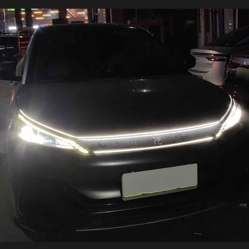 Byd Atto 3 Yuan Plus 다이나믹 라이트 실리콘 외부 튜브 밝기 LED 센터 잠금 해제 환영 스캔 라이트 수정 액세서리