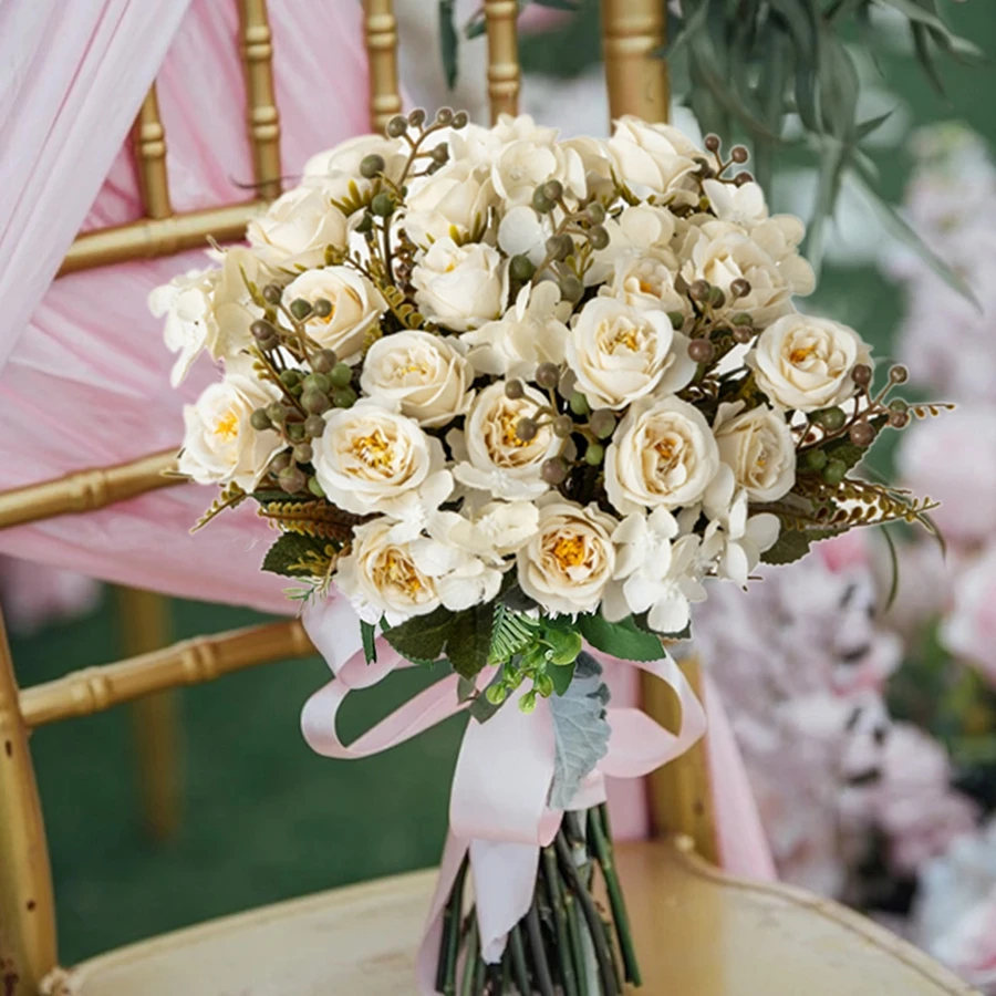 Künstliche Blumen aus Seide, französische Rosen, Hochzeit, Zuhause, Zimmer, Festival, Dekoration, Außenhof, Garten, Brautstrauß, Bogen, DIY-Geschenkzubehör – Detail 7