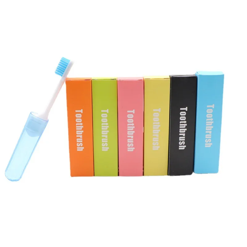 

Portable Travel Folding Toothbrush Non Disposable Ultrafine Soft Bristle Tooth Brush With Sealing Box Outdoor Oral Cleaning Tool