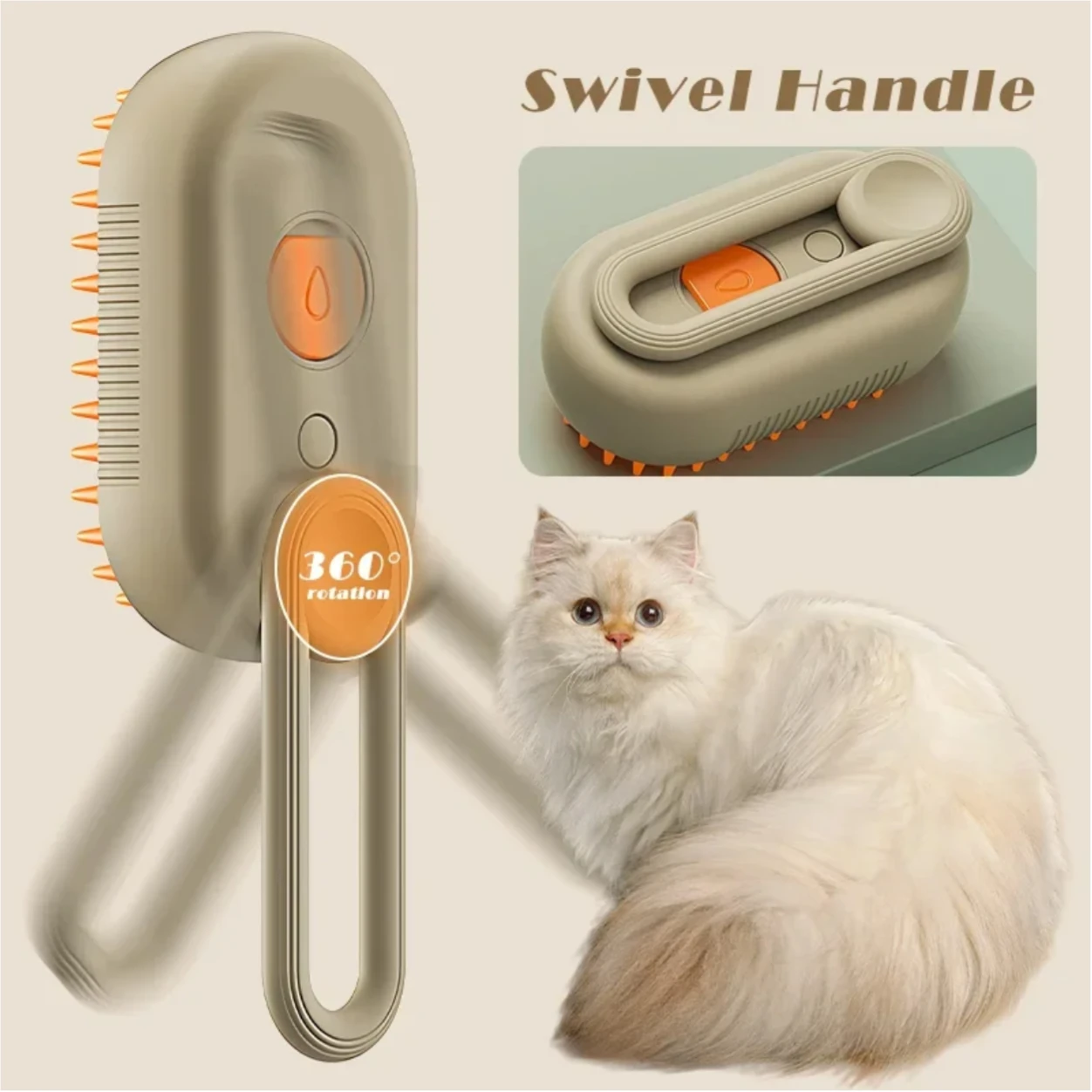 3-in-1 Steam Cat Grooming Brush 2