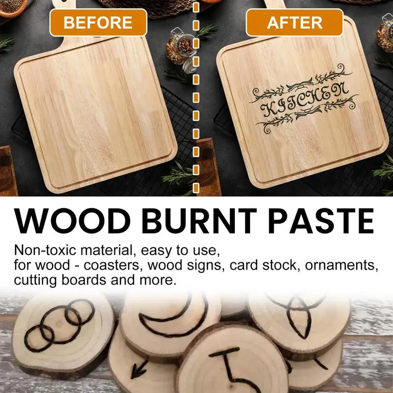 Wood Burning Paste Crafting Gel For Pyrography Creation Heat Sensitive Wood Burning Gel Professional Burn Torch For Artists wood burning gel
