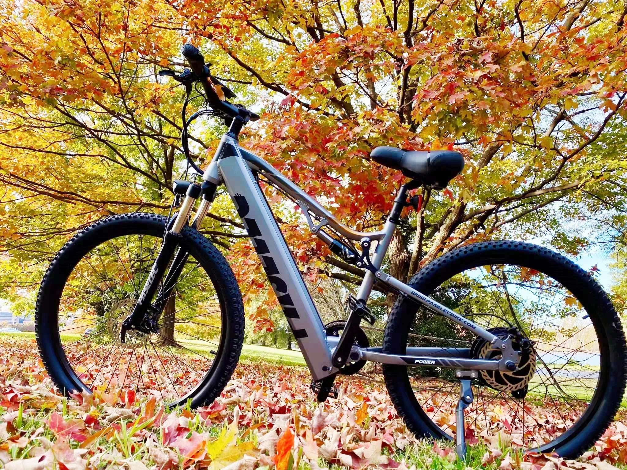 New Arrvals Paselec GS9 Electric Bike for Adults 48V 500w Ebike 27.5in Full Suspension Mountain Bike EMTB bicycles