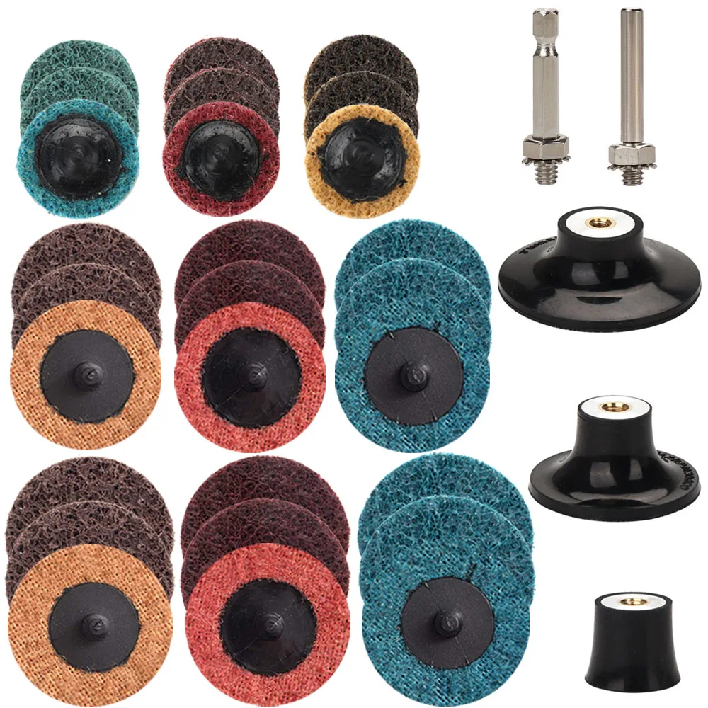 Kit Disco Roloc Scotch Brite 50mm Grão A Médio Vermelho 50 Unidades - 3M - Disco De Corte - Foto 2