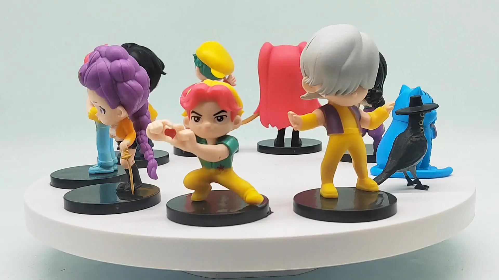 6pcs/Set Kpop Demon Hunters Figure Toy Cartoon Rumi/Mira/Zoey Action Figure PVC Desktop Decoration Model Doll Toy Fans Gift