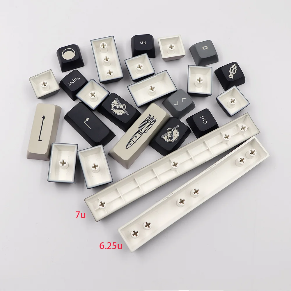 Chaves Gmk Apollo Keycaps Pbt Xda Keycap para Dz60 Rk61 64 Gk61 68 75 84 980 104 Teclado Mecânico Chave Tampa 7u Divisão Barra de Espaço 133 - Imagem 6