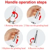 Electric Nail Drill Pen Handle File Polish Grind Machine Handpiece Manicure Pedicure Tool DC & 3 PIN PLUG Nail Drill Accessories 6