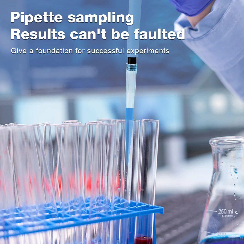 ONiLAB Pipetta Monocanale Regolabile 200-1000 µL – Micropipetta Da Laboratorio Di Precisione Con Design Ergonomico E Certificato Di Calibrazione