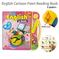 New English Cartoon Point Reading Book Children Early Education Finger Touch Learning Language Multifunctional E-book Toy Gift 1