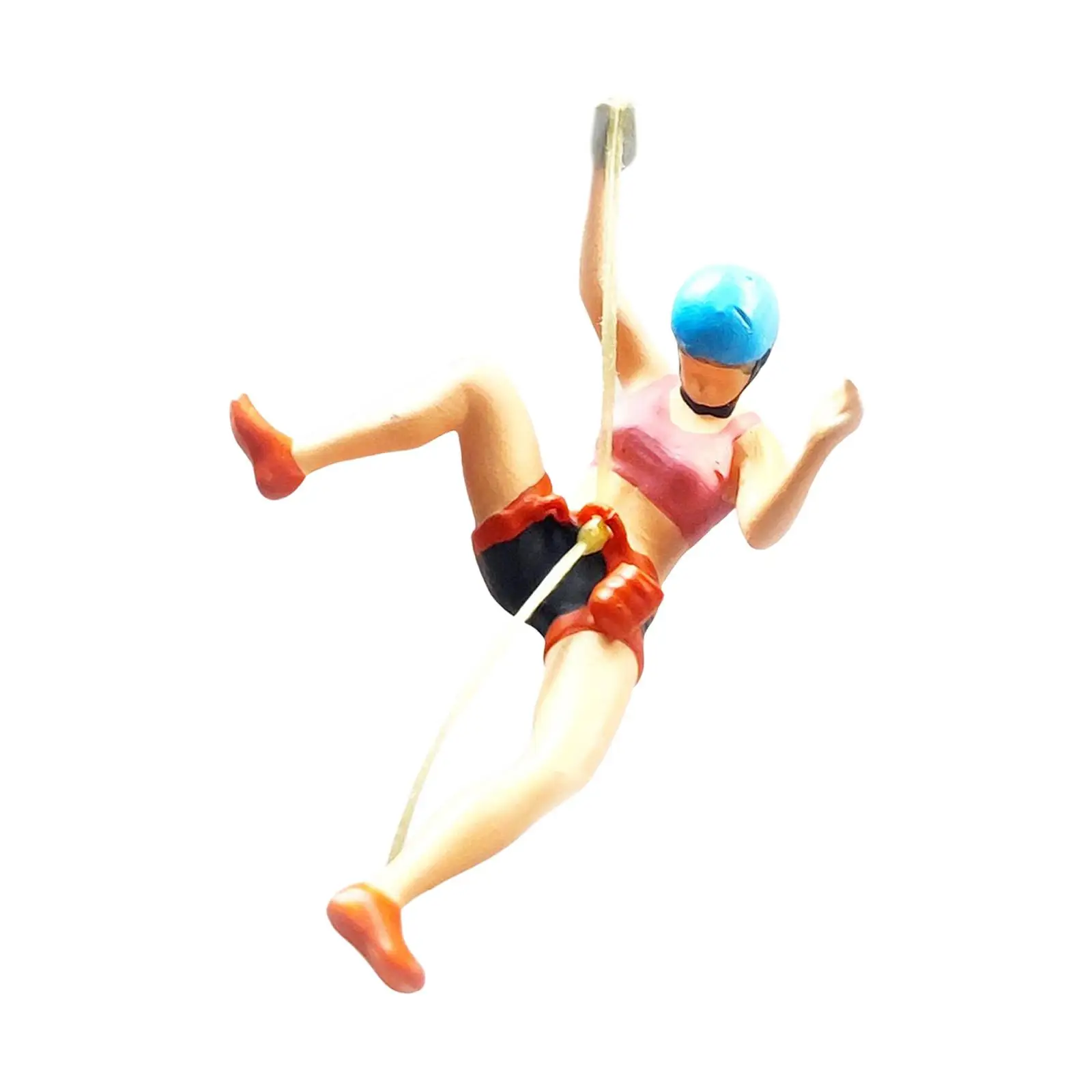 Resin 1/64 Scale Climbing People Figures, Miniature People Model for Diorama Layout 5