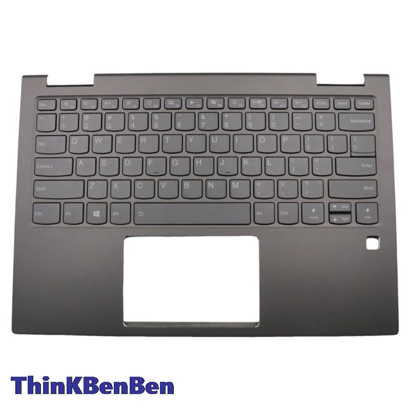

US English Iron Gray Keyboard Upper Case Palmrest Shell Cover For Lenovo Ideapad Yoga 730 13 13IKB 13IWL 5CB0Q95904