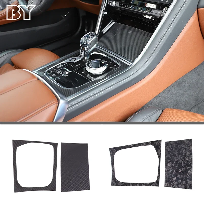 

For BMW 8 series G14 G15 G16 2019-2022 Real Carbon Fiber Gearbox Panel Trim Cover Car Accessories