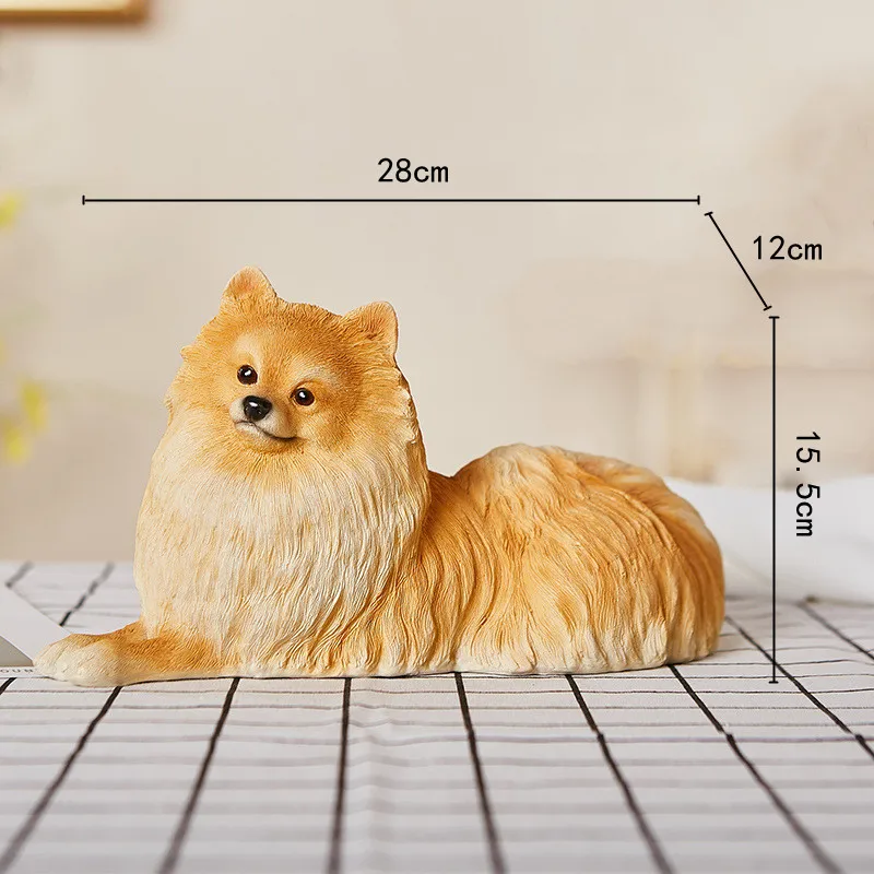 ポメラニアン　置物 Amazon.co.jp: 7.52cm 小さな樹脂ポメラニアン置物ギフト、本物