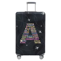 Travel Suitcase Cover Luggage Stretch Fabric Protective Covers Baggage Case Cove for 18-28 Inch Suitcases Text Series 5