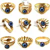 20Pcs New Trendy Stainless steel Jewelry Eye Evil Eye Rings Women Man Ring Wholesale 2
