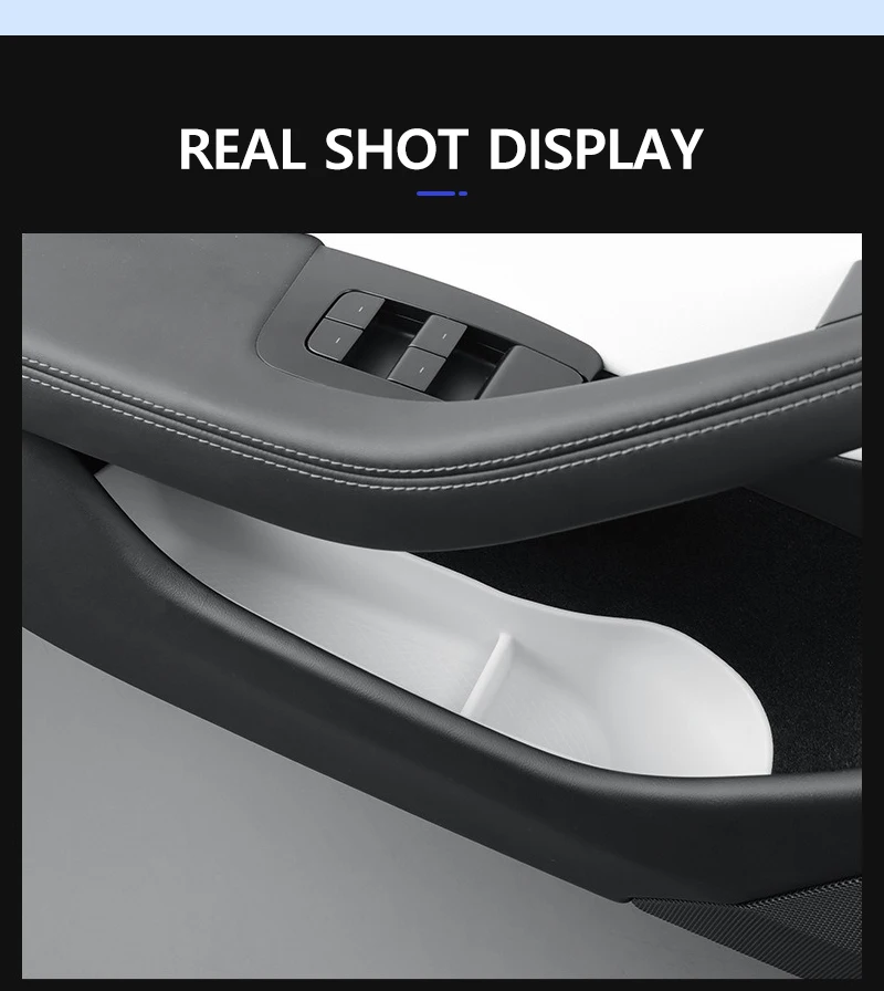 Novaacc 4pcs Tür seitliche Aufbewahrung sbox für Tesla Modell 3 Highland 2024 Tür Organizer Tablett Türgriff Armlehne Tür Taschen einsätze – Detail 9