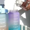 2000ml Large capacity plastic water bottle frosted gradient water bottle outdoor sports and fitness portable water kettles 6