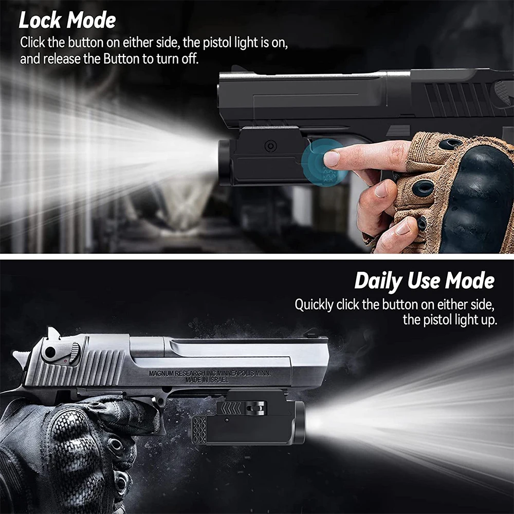 Description Picture 5 of itemRichfire SFD-021D Mini Tactical Led Flashlight 800LM MVP Optical Weaponlight Self Defense Rechargeable Quick Release Rail Mount