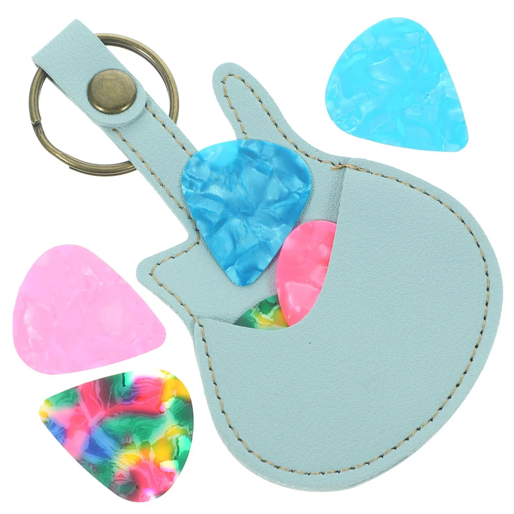 

Keychain Guitar Pick Bag Picks for Folk Pouch Portable Bulk Case Electric Small