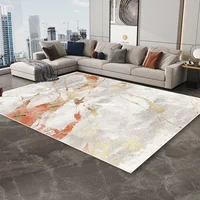 Nordic Marble Style Carpet for Living Room Decoration Home Sofa Area Non-slip Golden Rugs 200x300 Office Hall Washable Floor Mat 2