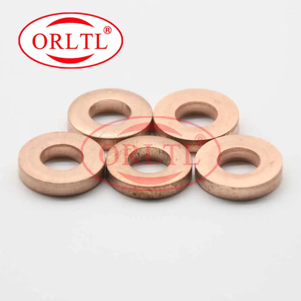 Injector Washer Shims 4PCS 9001-850C 7.1*15*3 3mm Copper Rings Gasket 9001 850C 9001850C Thickness For Delphi Bosch F00VC17506 injector washer shims