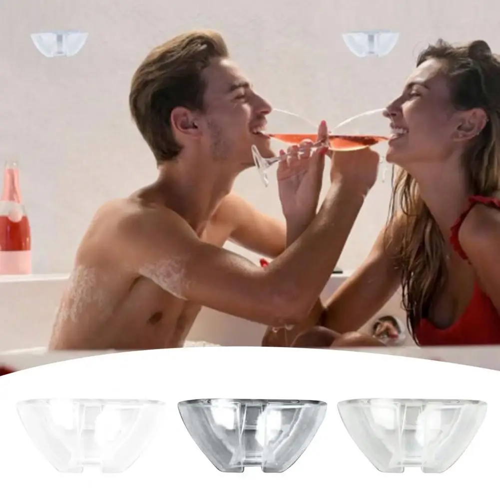 

Wine Glass Storage Stylish Wall Hanging Wine Glass Holder Spill-proof Bathroom Organizer for Wine Cups Traceless for Wall