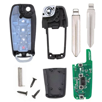 Keyforkess 315MHz ID46 OUCG8D-625M-A aggiornato Flip 3 Button Remote Key Fob per Mitsubishi i-MiEV Outlander Lancer custodia in pelle - KEYECU 315MHz ID46 OUCG8D 625M A aggiornato Flip 3 Button Remote Key Fob per Mitsubishi