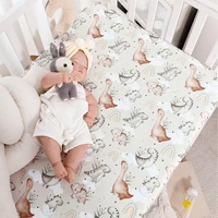 Happyflute 100% Polyester 130*70CM feuilles de couffin ajustées pour bébé fille garçon doux respirant feuilles de couffin pour bébé 6
