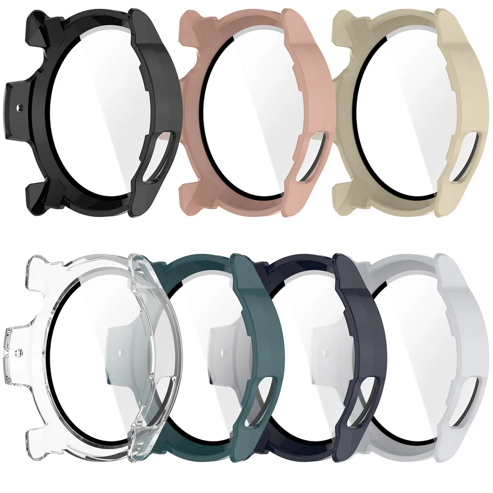 Protective Watch Case Cover with Glass Film - Hard PC Frame Shell Accessory