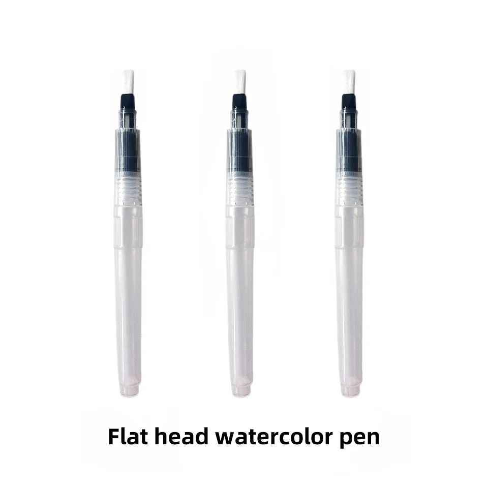 Fountain pen tip Flat head water soluble color lead water storage brush filled with nylon painting pen