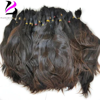 No Weft Unprocessed Vietnamese Human Hair Extensions Hair Bulk Braiding Staright Hair 100% Natural Human Cabelo humano Max hair 1