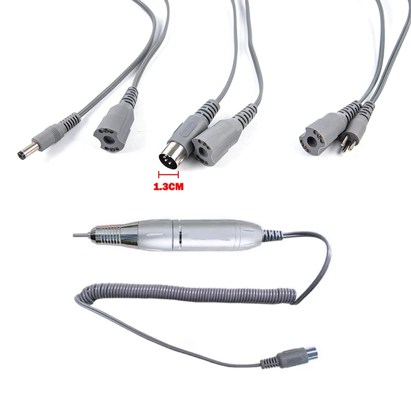 DC/5PIN/3PIN Electric Nail Drill Handpiece Cord Power Cable For Electric Nail Drill Gray Handle Rope Strong Machine Accessory