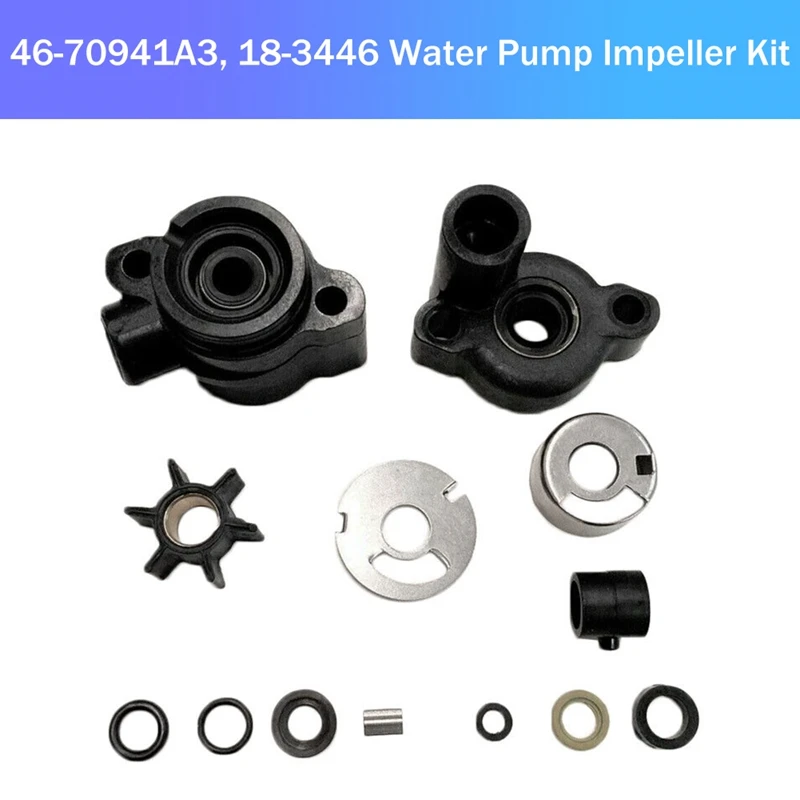 

46-70941A3, 18-3446 Water Pump Impeller Kit Parts Accessories For Mercury Mariner 4/4.5/7.5/9.8 HP