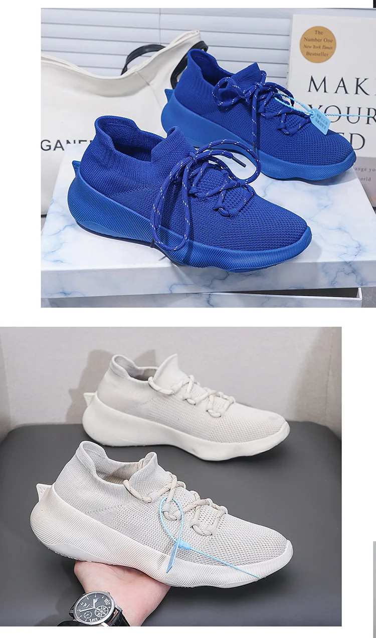 2022 New Women Chunky Sneakers Spring Summer Air Knit Mesh Casual Sport Running Shoes Street Plus Size GYM Shoes