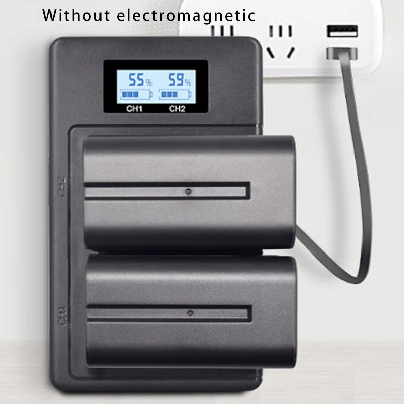 NP-F970 Digital Charger for Sony Camera F750 F990 Fill Light 2500C_OFSS