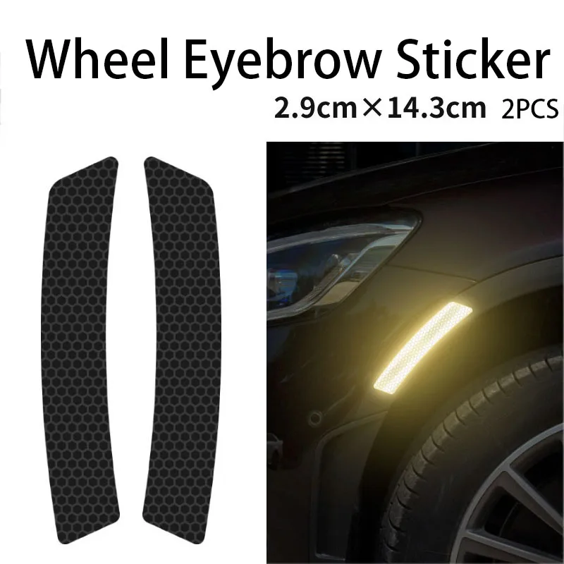 Black Reflective Strips Sticker Adhesive Safety Mark Warning Tape Bike Automobile Motorcycle Car Styling Anti Scratch Stickers reflective car sticker car reflector sticker reflective stickers reflective tape reflective sticker reflective strip reflective strips