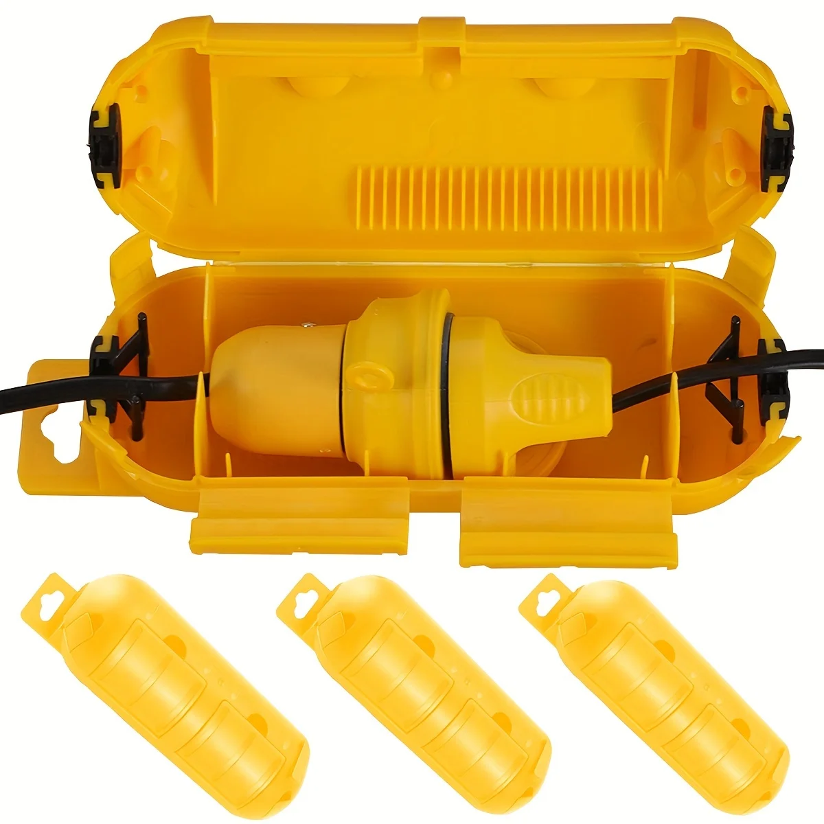 WMYCONGCONG 3 pezzi 9006 9005 maschio femmina convertire codino estensione cablaggio w/guarnizione impermeabile per connettore presa LED