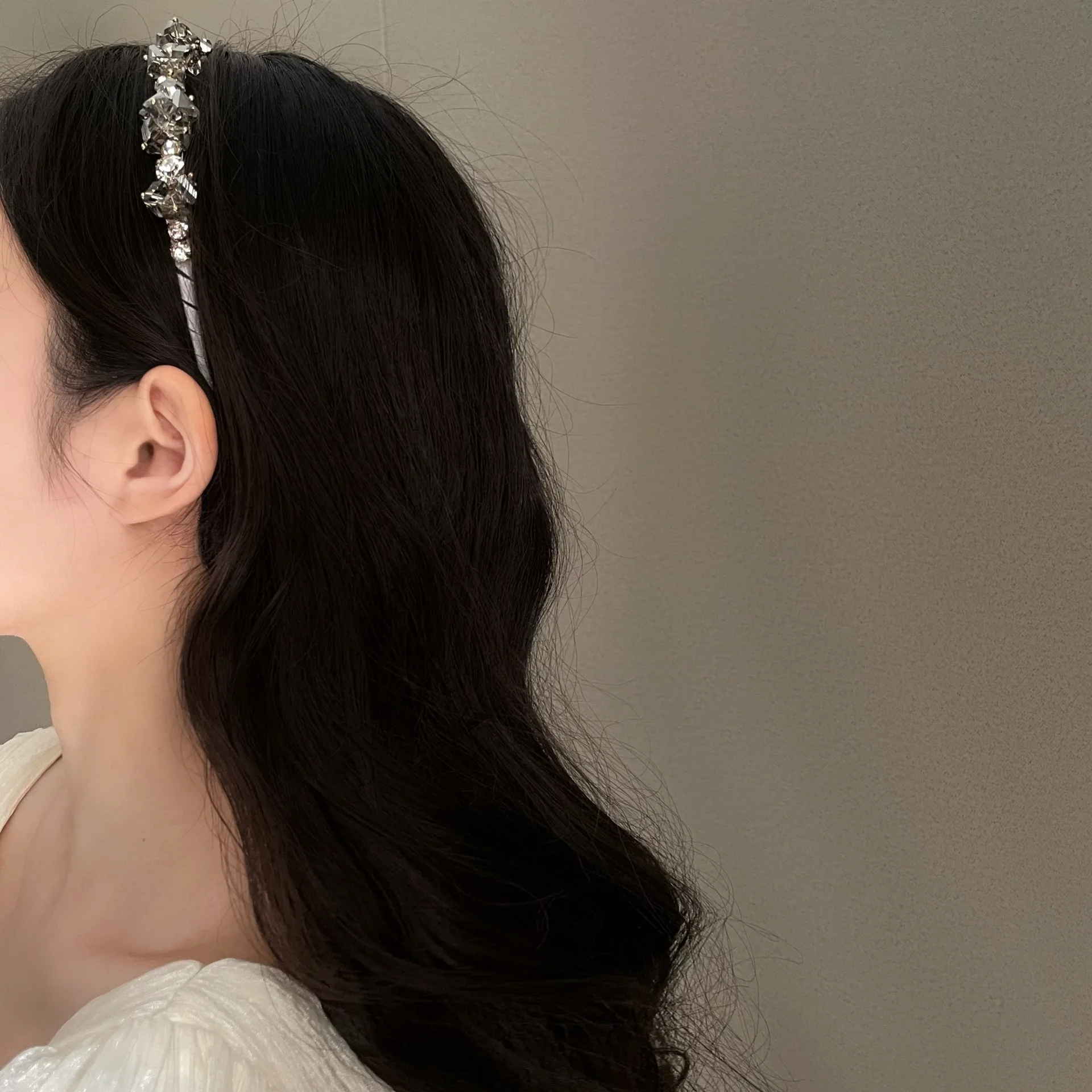 Falling Into The World Fairy Crystal Birthday Hairband Retro French Headdress Korean Princess 2022 Diamond Headbands for Women head wrap for women